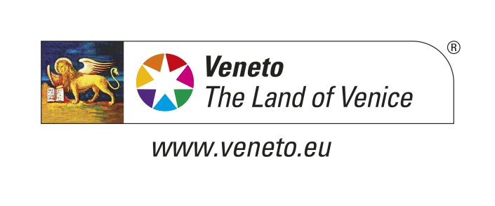 marchio-veneto-eu a white rectangular sign with a colorful star and black text